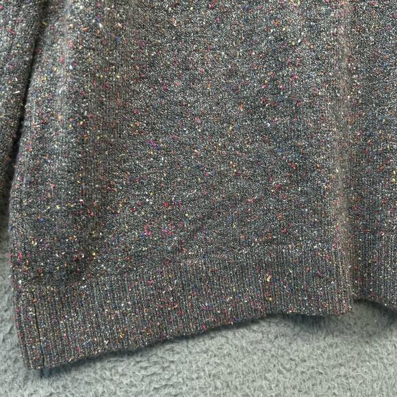 NWT LOU & GREY for LOFT Cowl Neck Sweater Oversized Sloucy Multi Purple Cozy - Picture 3 of 10